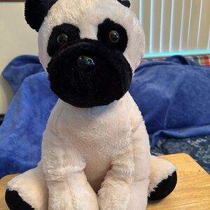 Plush Pug Stuffed Animal - Black and Cream BJ toy company